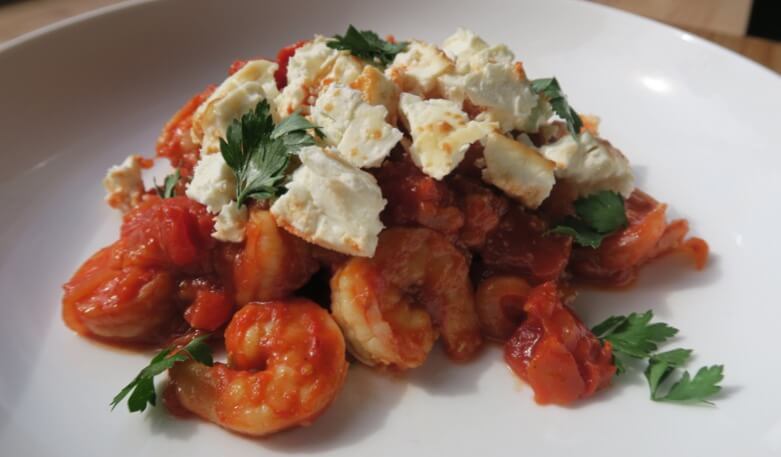 Garides Saganaki (garnalen in tomatensaus) - BELEEF SMAAK Garides Saganaki (garnalen in tomatensaus) - BELEEF SMAAK